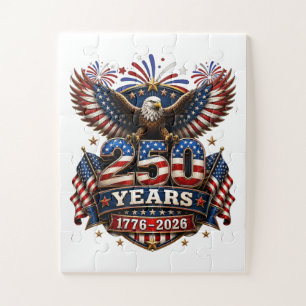 250 Years American 250th Anniversary 4th of July Jigsaw Puzzle