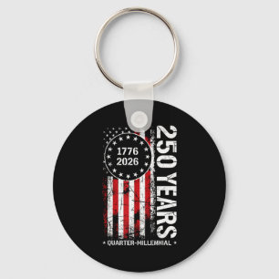 250 years american 250th anniversary flag usa key ring