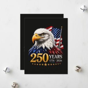 250 Years American 250th Anniversary Patriotic USA Holiday Card