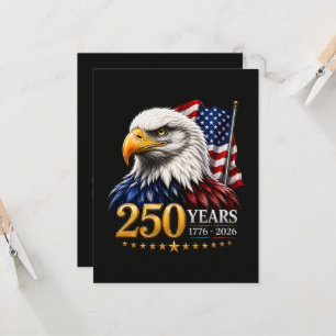 250 Years American 250th Anniversary Patriotic USA Invitation