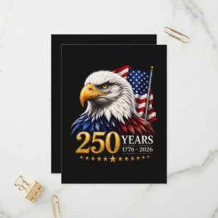 250 Years American 250th Anniversary Patriotic USA Invitation Postcard