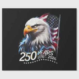 250 Years American 250th Anniversary Patriotic USA Wrapping Paper