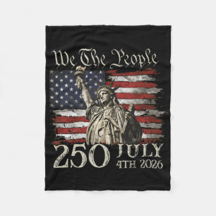 250 Years American 250th Anniversary Us Usa Flag 4 Fleece Blanket