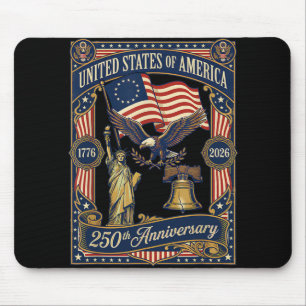 250 Years American 250th Anniversary Us Usa Flag 4 Mouse Mat