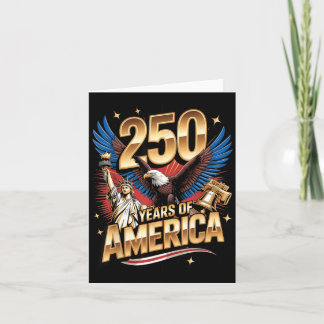 250 Years American 250th Anniversary US USA Flag Card