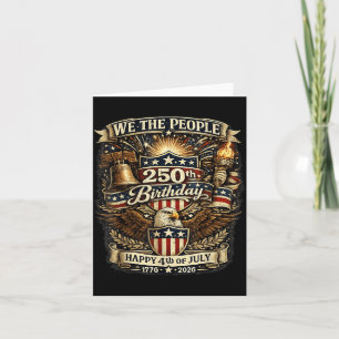 250 Years American 250th Anniversary USA Flag 4th Card