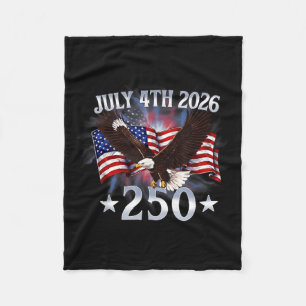 250 Years American 250th Anniversary USA Flag 4th Fleece Blanket