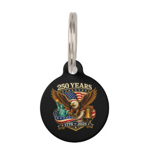 250 Years American 250th Anniversary USA Pet Tag