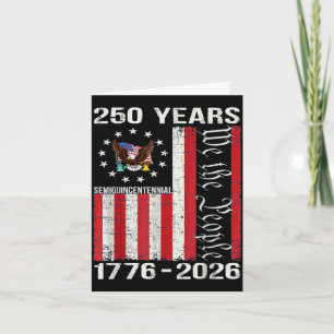 250 Years american 250th anniversary usa us flag 4 Card