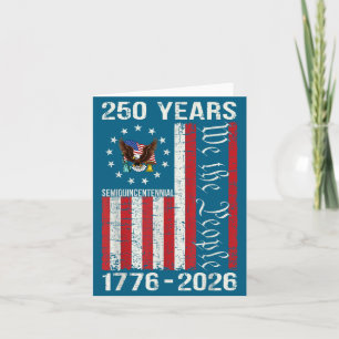 250 Years american 250th anniversary usa us flag 4 Card