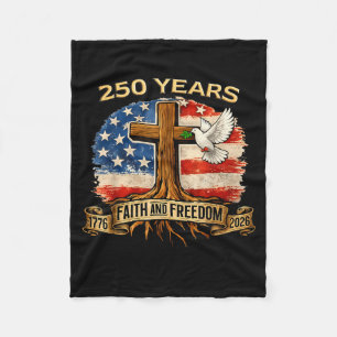 250 Years American 250th Anniversary Usa Us Flag 4 Fleece Blanket