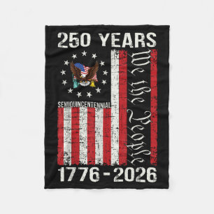250 Years american 250th anniversary usa us flag 4 Fleece Blanket