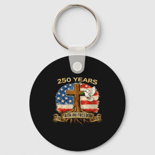 250 Years American 250th Anniversary Usa Us Flag 4 Key Ring
