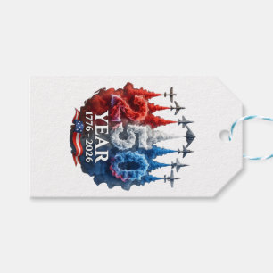 250 Years American 250th USA Patriotic 4th of July Gift Tags