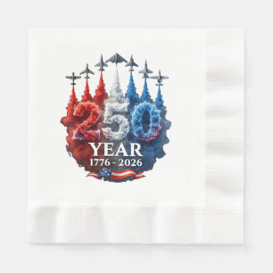 250 Years American 250th USA Patriotic 4th of July Napkin