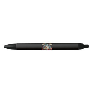 250 Years American Anniversary 1776-2026 USA Flag Black Ink Pen