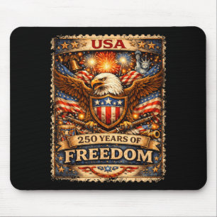 250 Years American Anniversary 1776-2026 USA Flag Mouse Mat