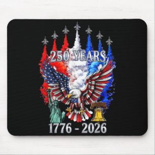 250 Years American Anniversary 1776-2026 USA Flag Mouse Mat