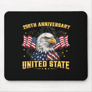 250 Years American Anniversary 1776-2026 USA Flag Mouse Mat
