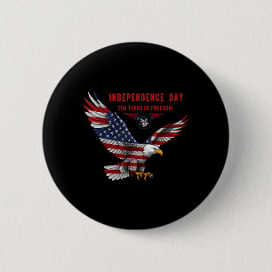 250 Years American Anniversary 250th Independence 6 Cm Round Badge