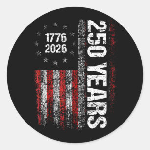 250 Years American Anniversary 250th Independence Classic Round Sticker