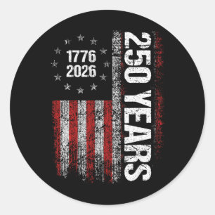 250 Years American Anniversary 250th Independence Classic Round Sticker