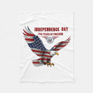 250 Years American Anniversary 250th Independence Fleece Blanket