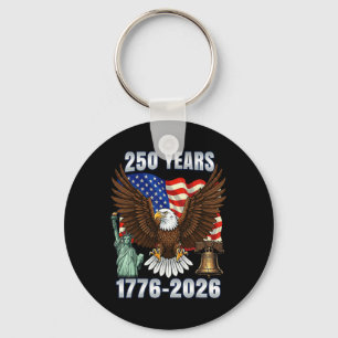 250 Years American Anniversary 250th Independence Key Ring