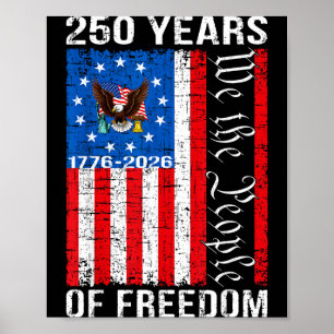 250 Years american anniversary 250th usa us flag 4 Poster