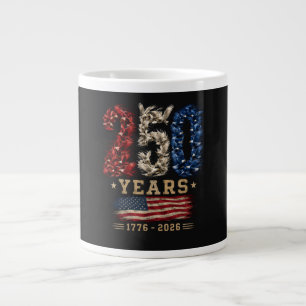 250 Years American Eagle Flag Patriotic Large Coffee Mug