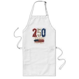 250 Years American Eagle Flag Patriotic Long Apron