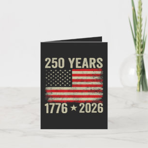 250 Years American Flag 1776-2026 Holiday Card