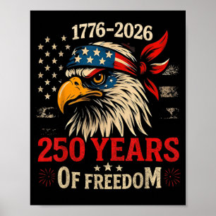 250 Years American Flag Anniversary USA 250th Poster