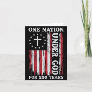 250 Years American Flag Christian USA 250th Card