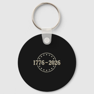 250 years american flag - front and back 250 years key ring