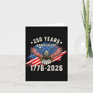 250 Years American Flag Patriotic Eagle 250th USA Card