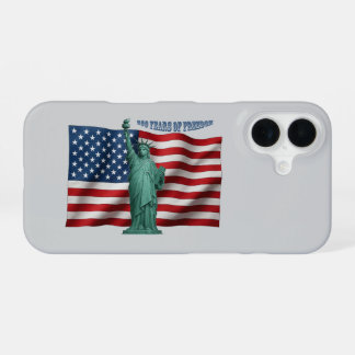 250 Years American Flag with the Statue of Liberty iPhone 16 Case