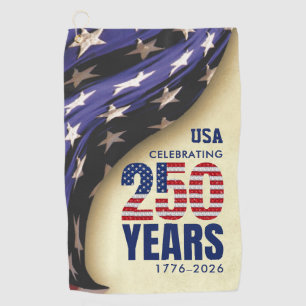 250 Years American Independence Birthday Golf Towel