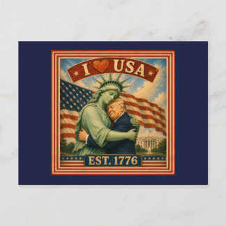 250 Years American Pride Love USA Postcard