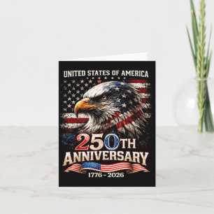 250 Years American USA Patriotic Men Women 4th of Card