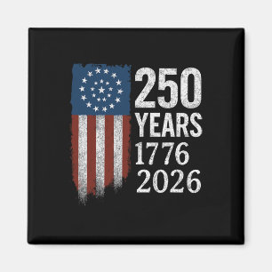 250 Years Anniversary 1776–2026 American Flag Patr Magnet