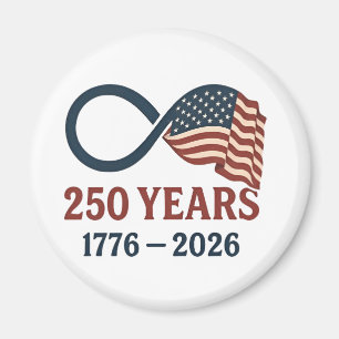 250 Years Anniversary 1776-2026 USA Patriotic Magnet