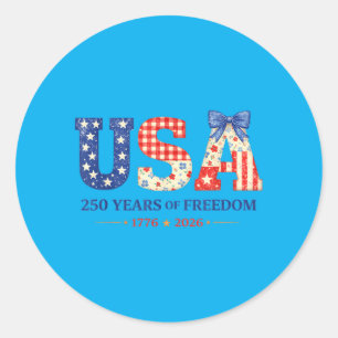 250 Years Anniversary AAAmerica 1776-2026 USA Classic Round Sticker