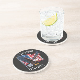 250 Years Anniversary Usa American Flag 1776-2026 Coaster