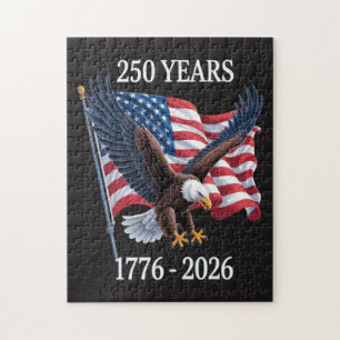 250 Years Anniversary Usa American Flag 1776-2026 Jigsaw Puzzle