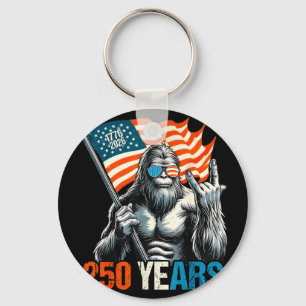 250 years bigfoot rock usa flag patriotic 250th key ring
