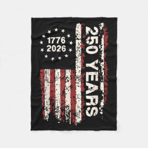 250 Years Birthday 4th July Independence Day Fleece Blanket