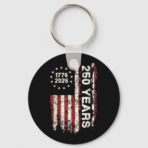 250 Years Birthday 4th July Independence Day Key Ring