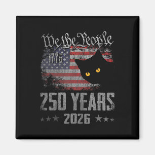 250 Years Cat American Flag 250th Anniversary 4th Magnet
