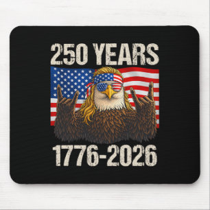 250 Years Eagle American Flag 1776-2026 4th Of Jul Mouse Mat